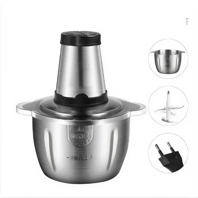 đŽ PowerChop Proâą â Triturador e Processador ElĂ©trico 2L / 3L em Aço Inox